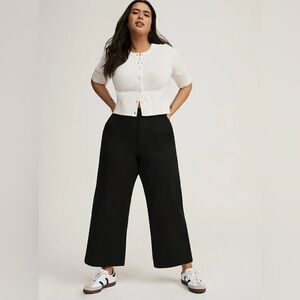 Torrid Black Lace Back Casual Pants